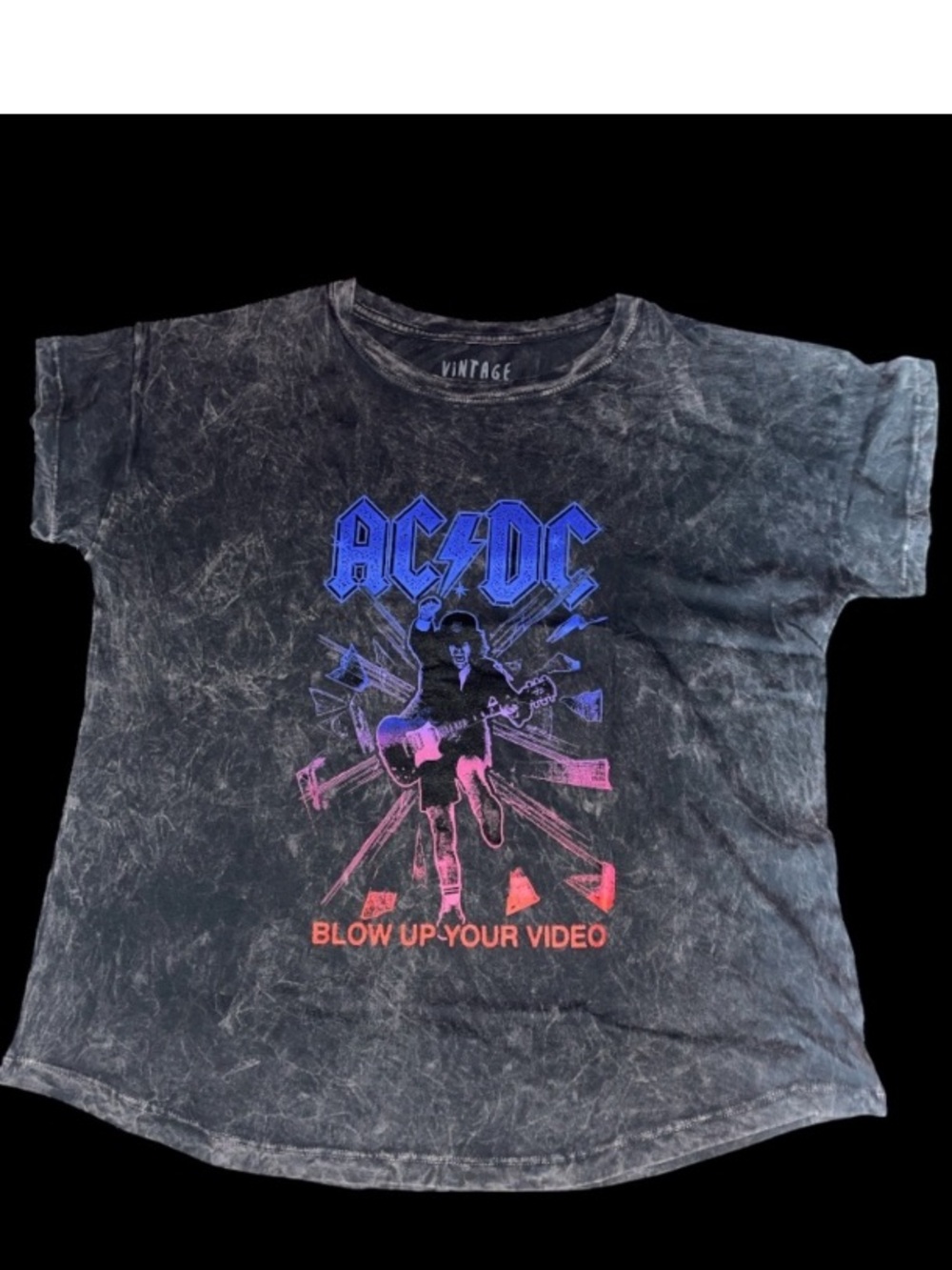 AC/DC Blow Up Your Video Vintage-Wash Graphic Tee Band t-shirt